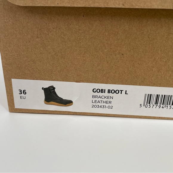 Vivobarefoot Gobi Boots | Brown Bracken Leather Lace Up Shoes - Picture 8 of 9